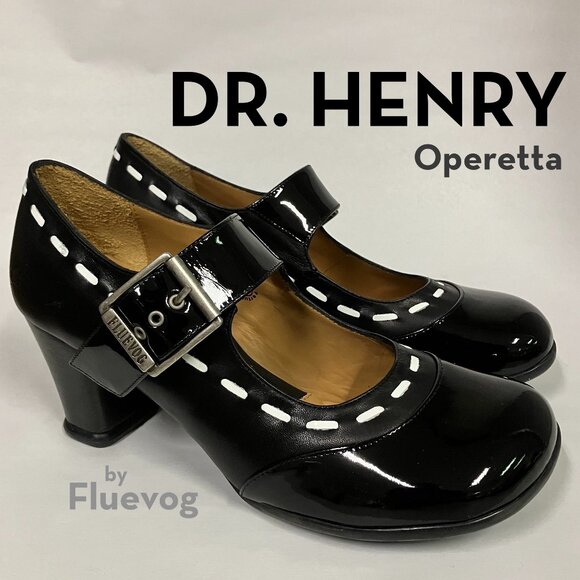 *BRAND NEW* Fluevog 2020 Operetta DR. HENRY Mary Janes, Size 9.5 (best for 9)! - Picture 1 of 14